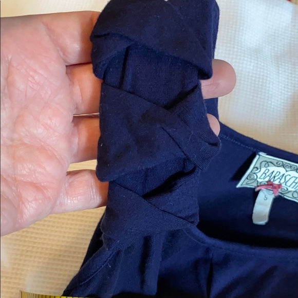 Woman’s navy blue top Baraschi size S sleeveless - Picture 8 of 9